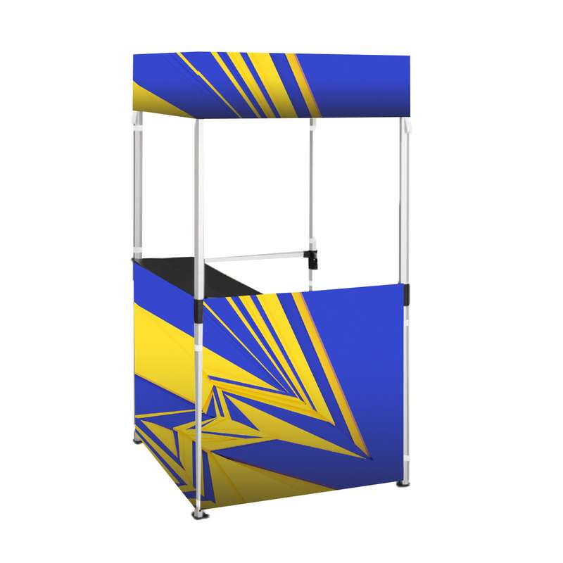 Kiosk 1 x 1m, Dye sub, Printed onto Gazebo Canvas, Complete
