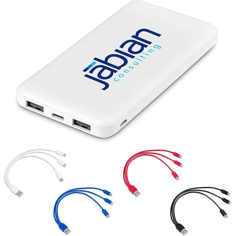 Kingpin White 10 Compact Power Bank  10,000mAh