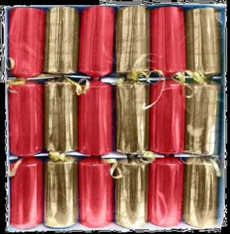 Xmas crackers red/gold