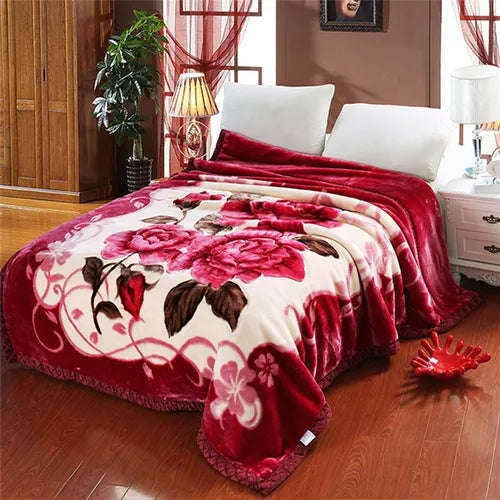 2 Ply Super Soft Double Mink Thick Warm Bed Blanket