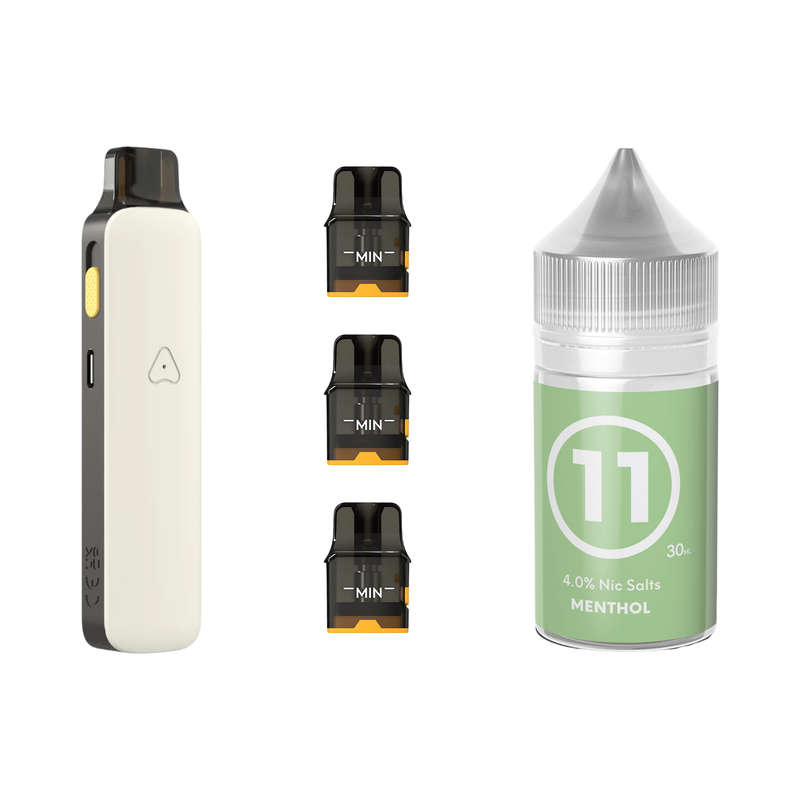 Airscream Pro II Device, Refillable Pods and E-Liquid Bundle