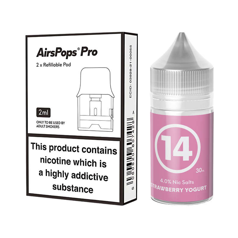 Airscream Pro II / LITE Refillable Pods & 313 AirsPops E-Liquid Bundle