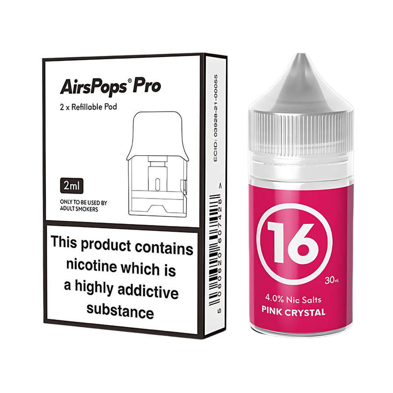 Airscream Pro II / LITE Refillable Pods & 313 AirsPops E-Liquid Bundle
