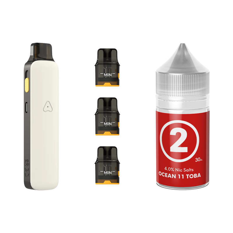 Airscream Pro II Device, Refillable Pods and E-Liquid Bundle