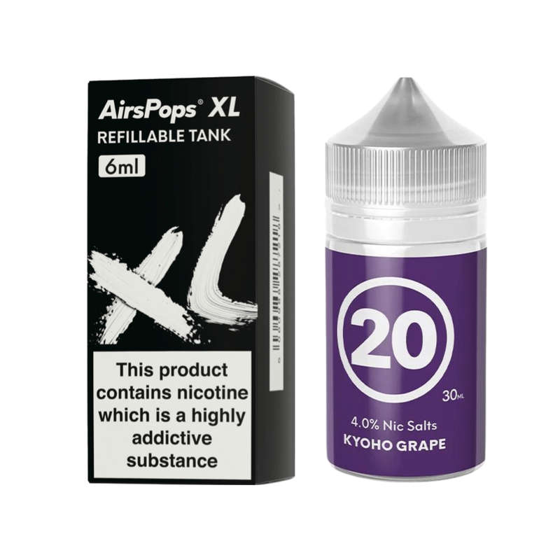 AirsPops XL Refillable Pod & 313 AirsPops E-Liquid Bundle