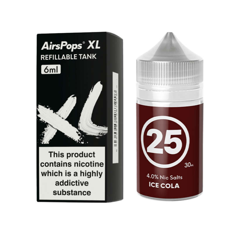 AirsPops XL Refillable Pod & 313 AirsPops E-Liquid Bundle