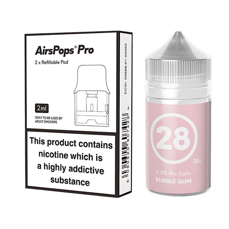 Airscream Pro II / LITE Refillable Pods & 313 AirsPops E-Liquid Bundle