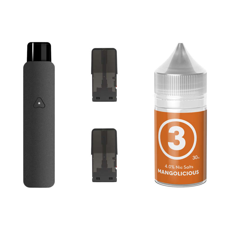 Airscream 7 Device, Refillable Pods and E-Liquid Bundle
