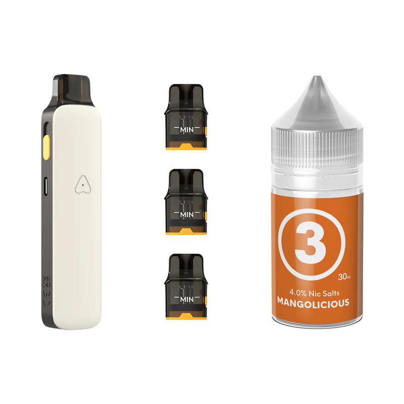 Airscream Pro II Device, Refillable Pods and E-Liquid Bundle