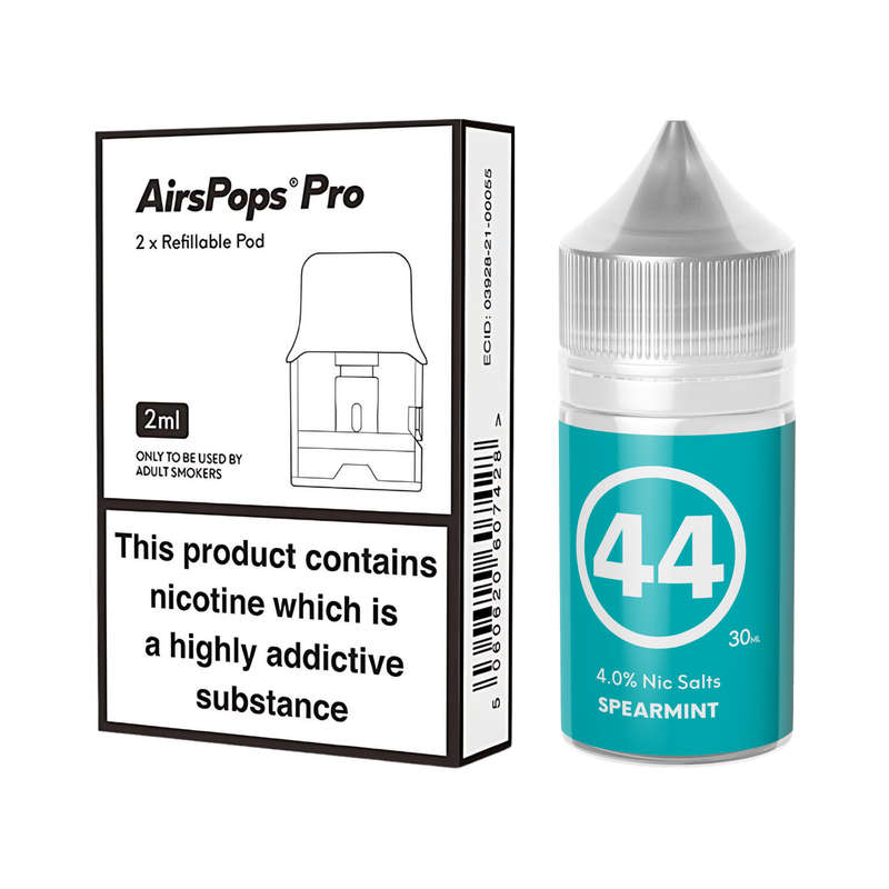 Airscream Pro II / LITE Refillable Pods & 313 AirsPops E-Liquid Bundle