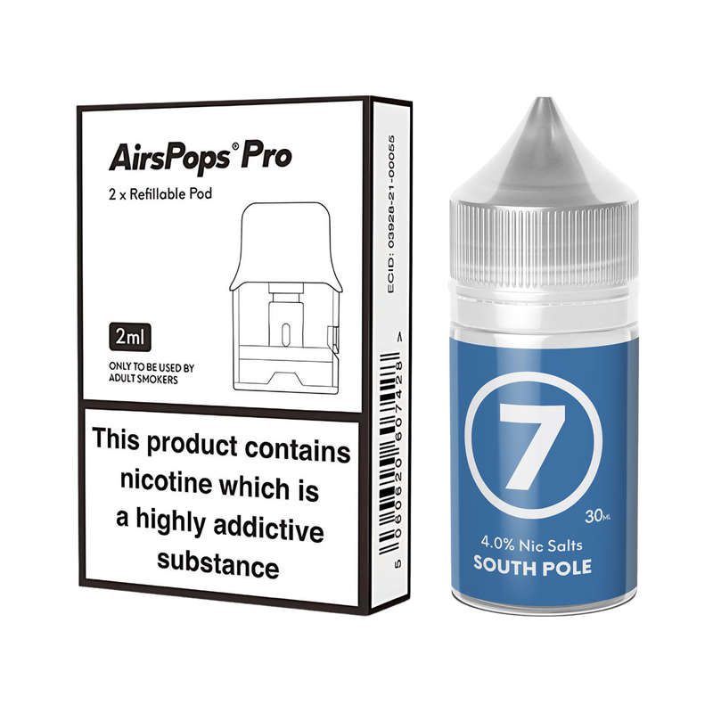 Airscream Pro II / LITE Refillable Pods & 313 AirsPops E-Liquid Bundle