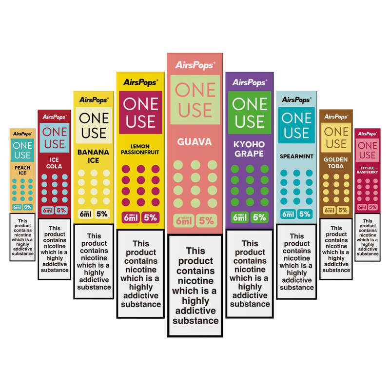 Airscream AirsPops ONE USE 6ml Disposable Vape - 5%