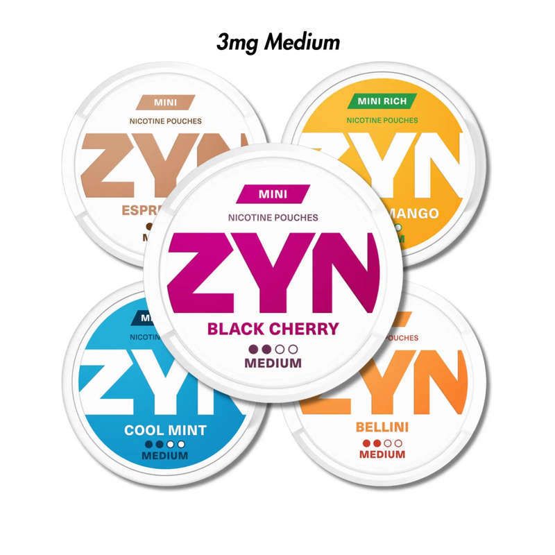 5-Pack ZYN Mini Medium Nicotine Pouches - 3mg