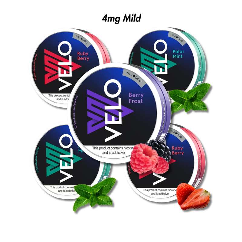 5-Pack VELO Nicotine Pouches Bundle - Mild 4mg