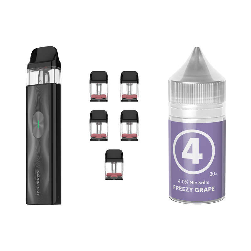 Vaporesso XROS Mini 4 Device, Refillable Pods and E-Liquid Bundle
