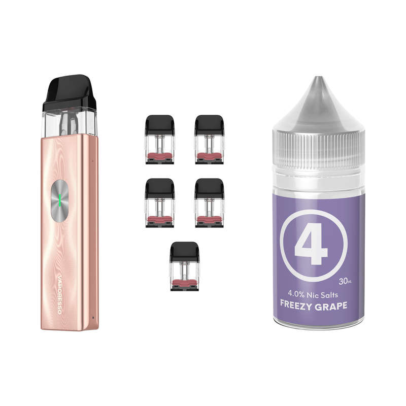Vaporesso XROS Mini 4 Device, Refillable Pods and E-Liquid Bundle