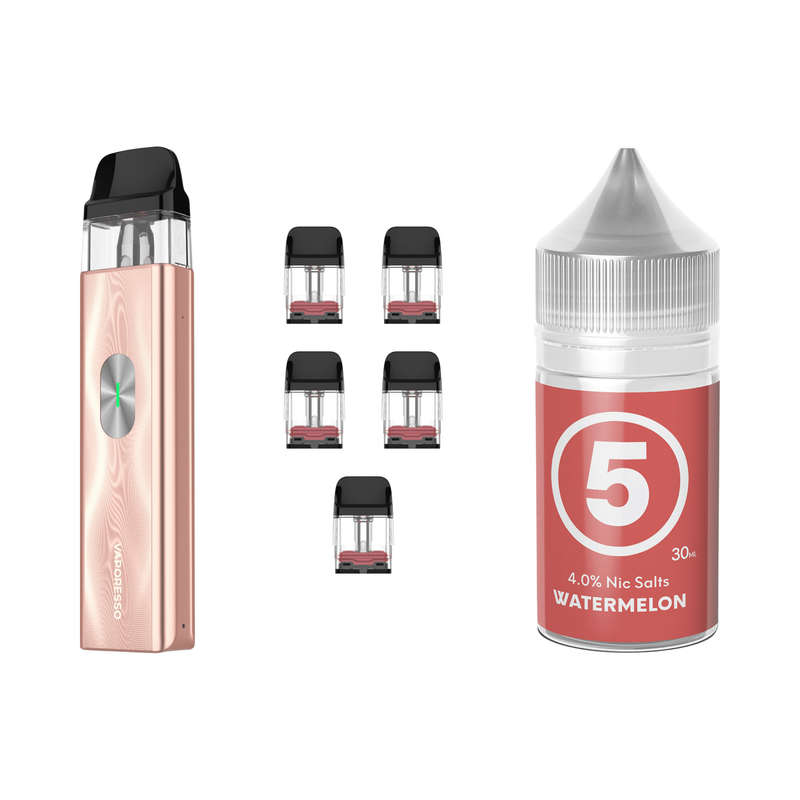 Vaporesso XROS Mini 4 Device, Refillable Pods and E-Liquid Bundle