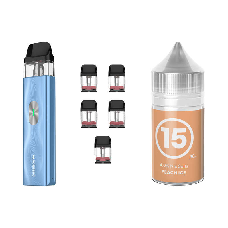Vaporesso XROS Mini 4 Device, Refillable Pods and E-Liquid Bundle