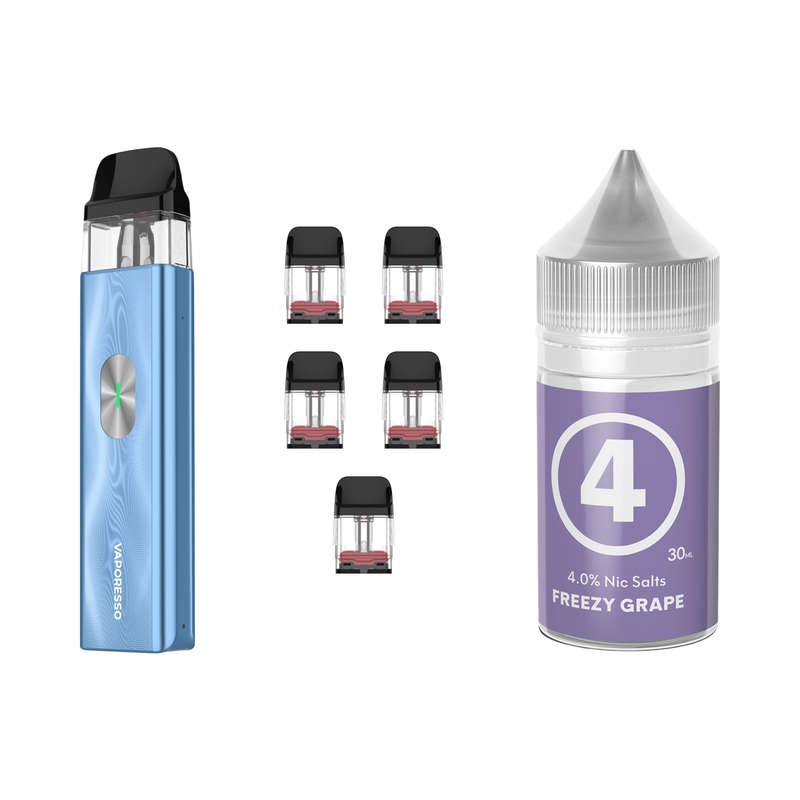 Vaporesso XROS Mini 4 Device, Refillable Pods and E-Liquid Bundle