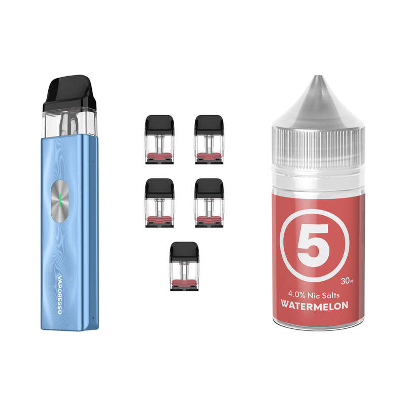 Vaporesso XROS Mini 4 Device, Refillable Pods and E-Liquid Bundle