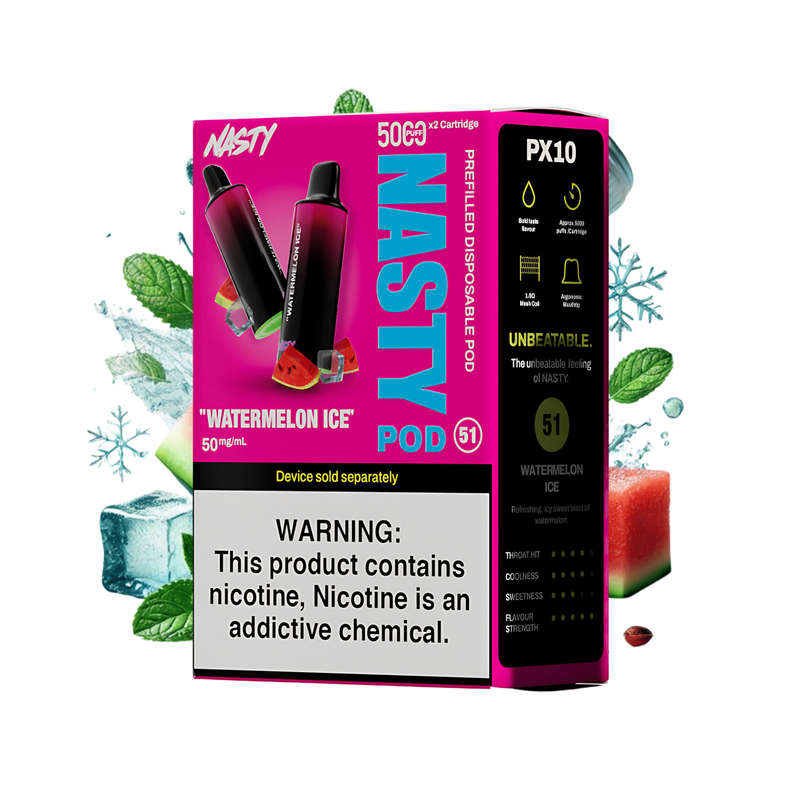 Nasty PX10 Prefilled Disposable Pods 2-Pack - 5%