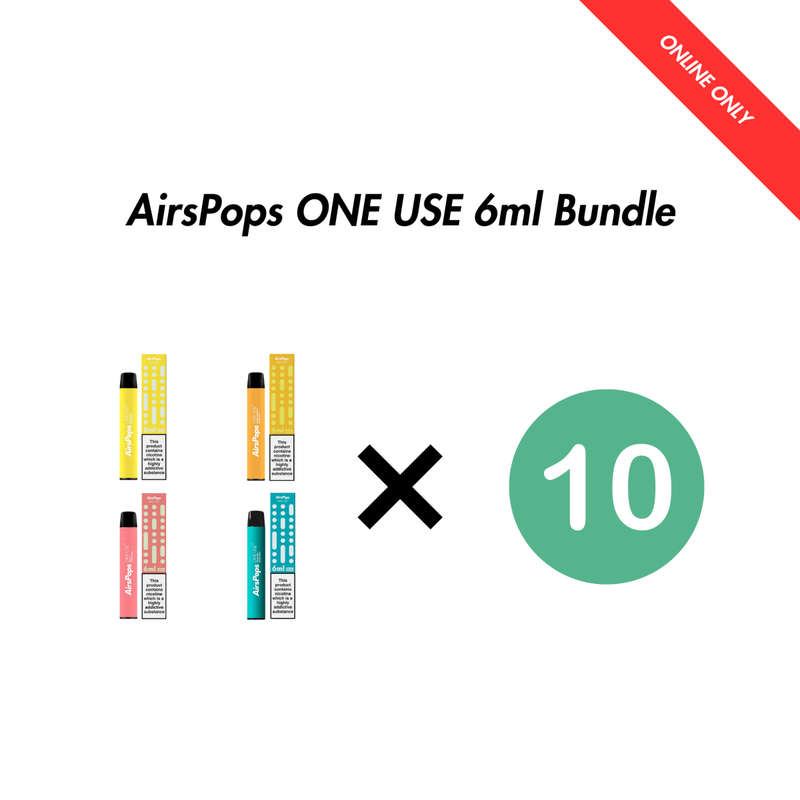 Airscream AirsPops ONE USE 6ml Bulk Bundle (10 Pack)