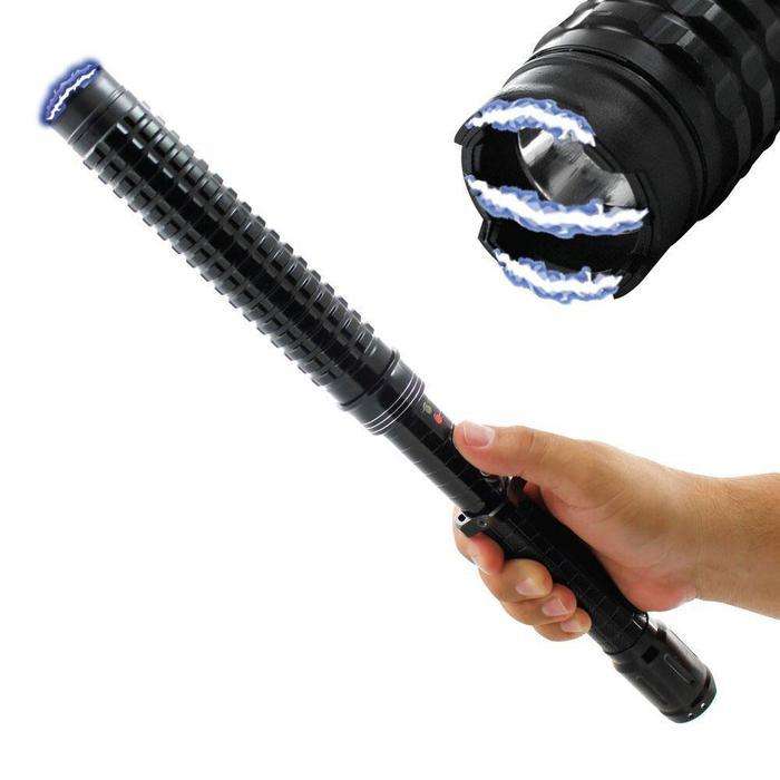 Brand New Stun Gun Telescopic Baton CREE LED Flashlight