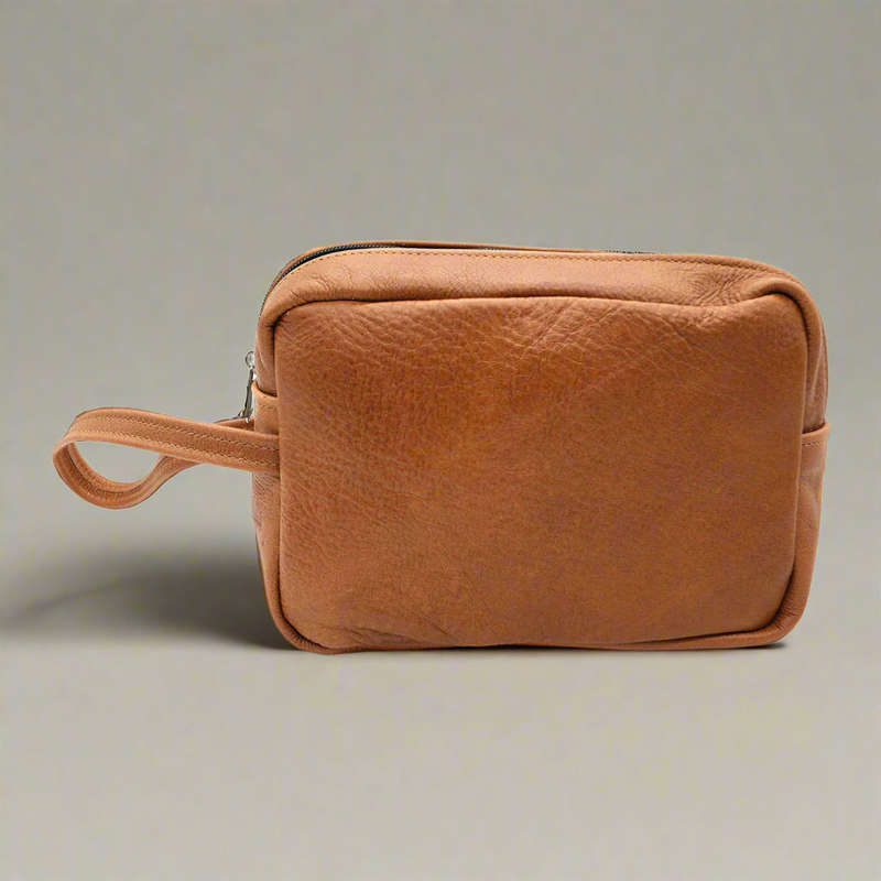 Dino Leather Toiletry Bag