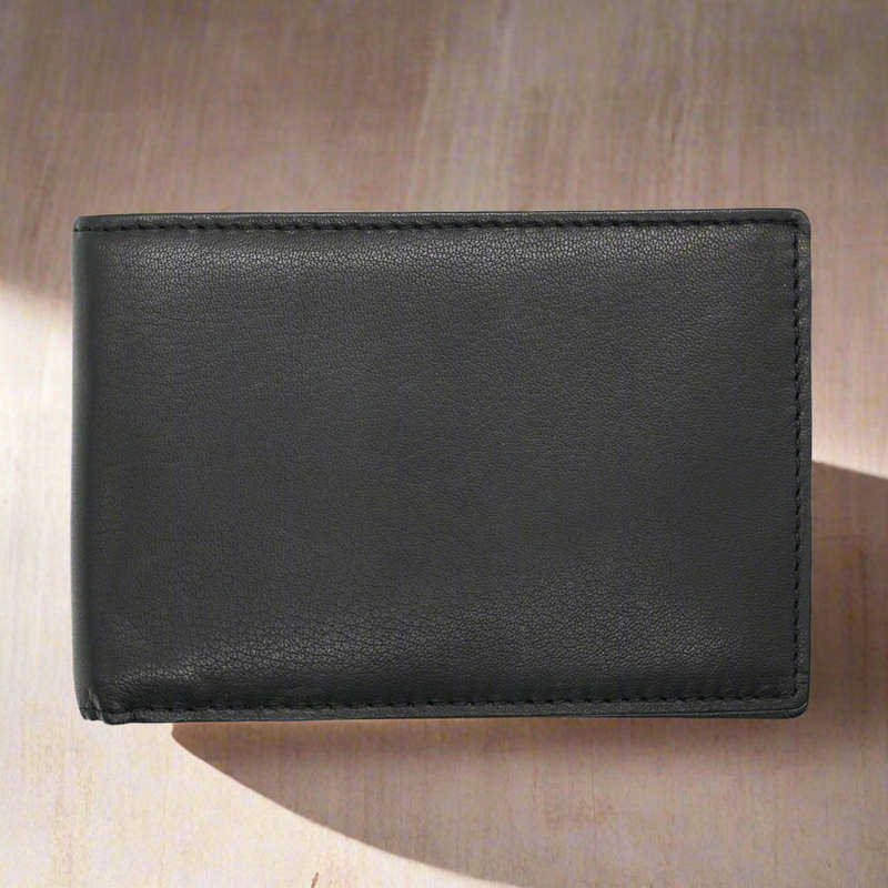 Jo Black Leather Mens Wallet