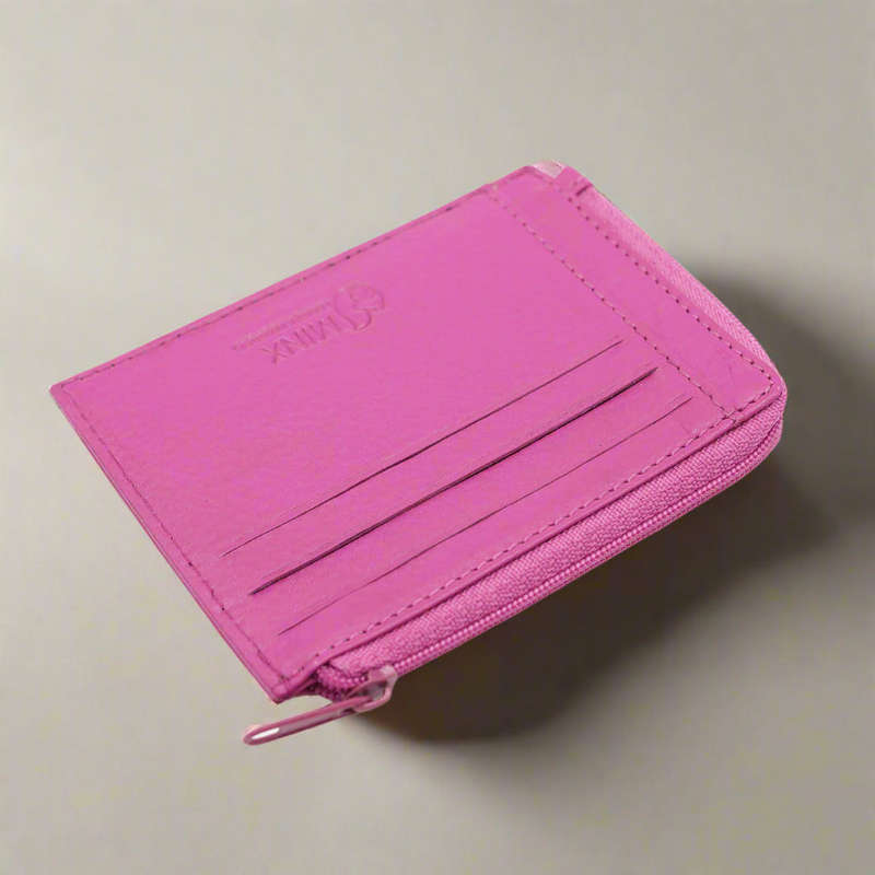 Dinki Pink Leather Card Holder