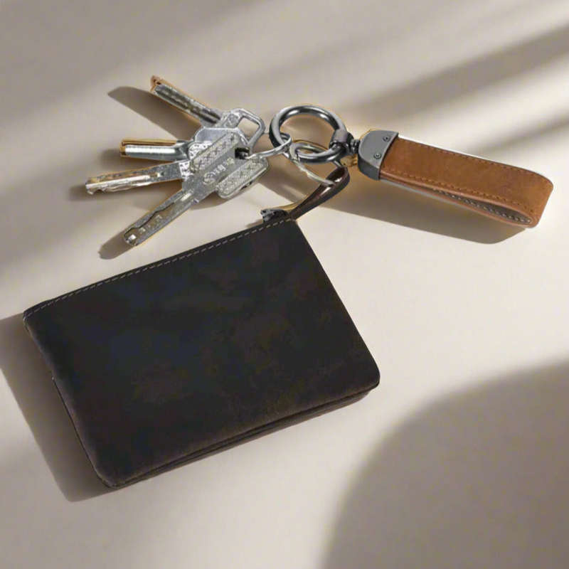 Unisex Leather Key and Card Holder