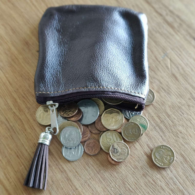 Leather Coin Purse with Tassle