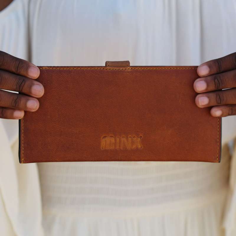 Sleek Tan Leather Ladies Wallet