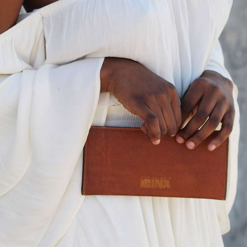 Sleek Tan Leather Ladies Wallet