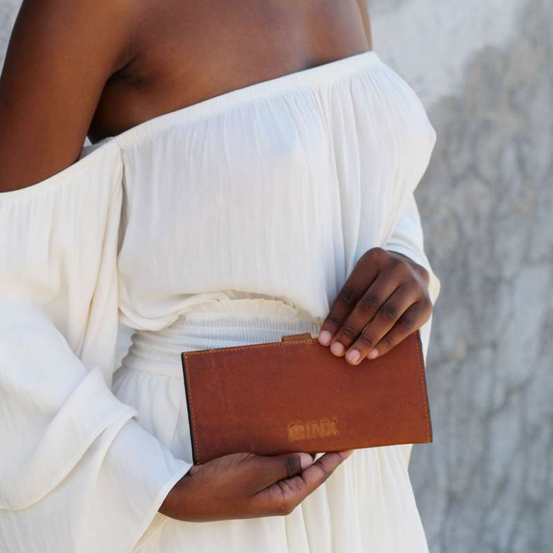 Sleek Tan Leather Ladies Wallet