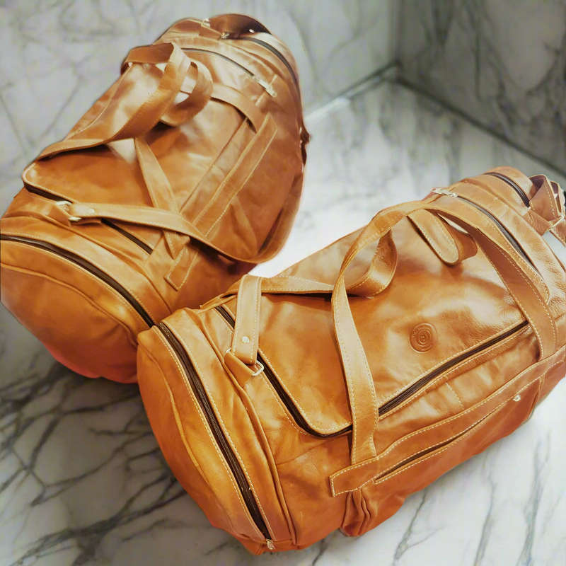 Bobby Square Leather Duffle Bag