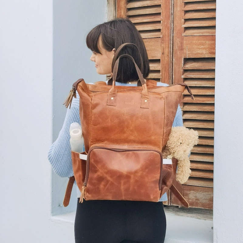 Amaliya Leather Nappy Bag