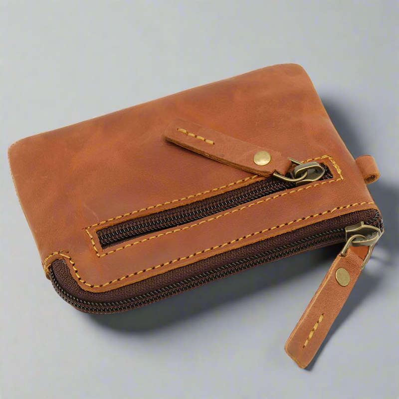 Unisex Leather Key and Card Holder
