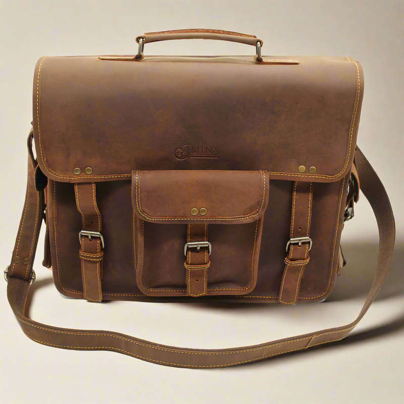 Milan Leather Laptop Bag