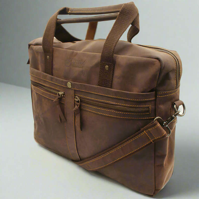 St Tropez Leather Laptop Bag
