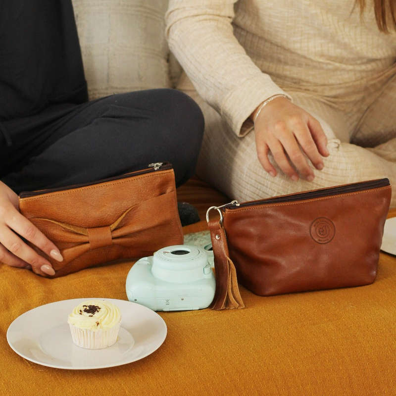Cammy Leather Cosmetic Bag