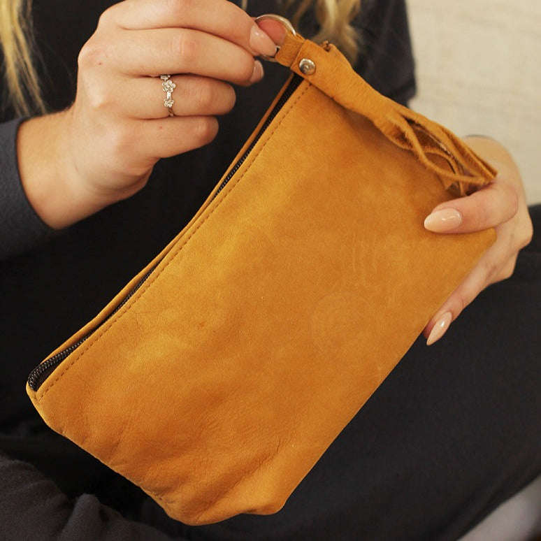 Cammy Leather Cosmetic Bag