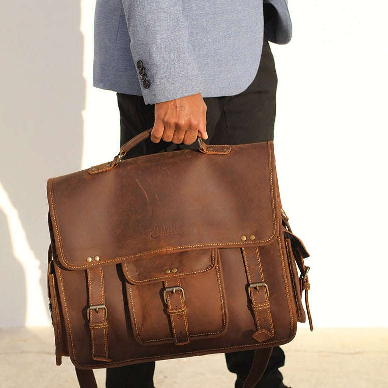 Milan Leather Laptop Bag