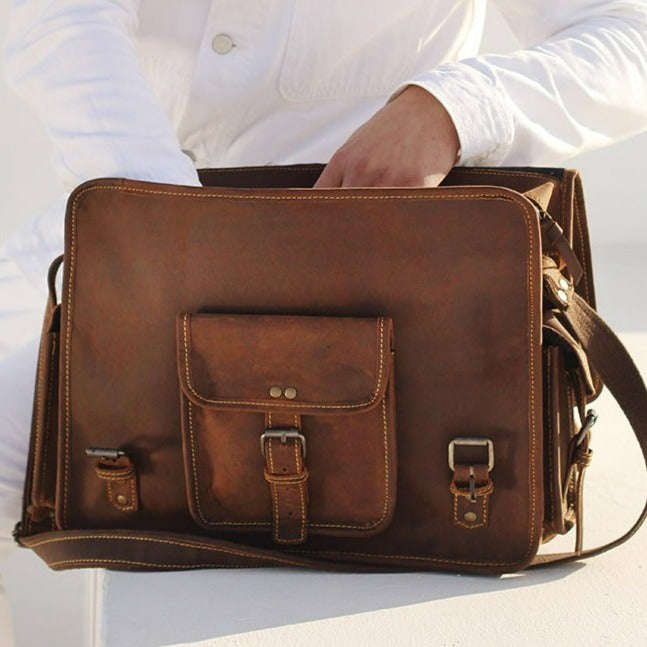 Milan Leather Laptop Bag