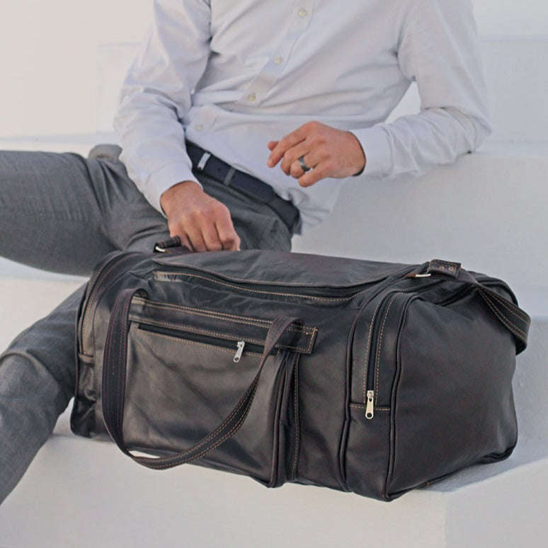 Bobby Square Leather Duffle Bag