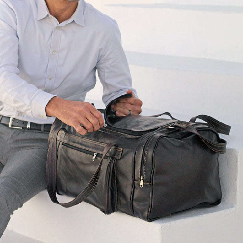Bobby Square Leather Duffle Bag