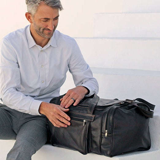 Bobby Square Leather Duffle Bag