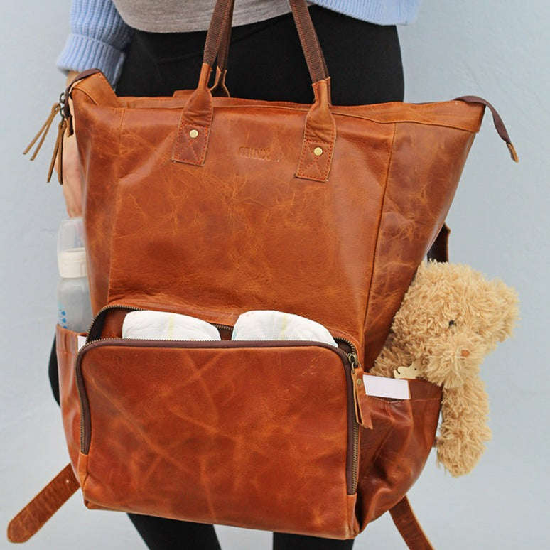 Amaliya Leather Nappy Bag