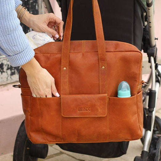 Kaisley Leather Nappy Bag