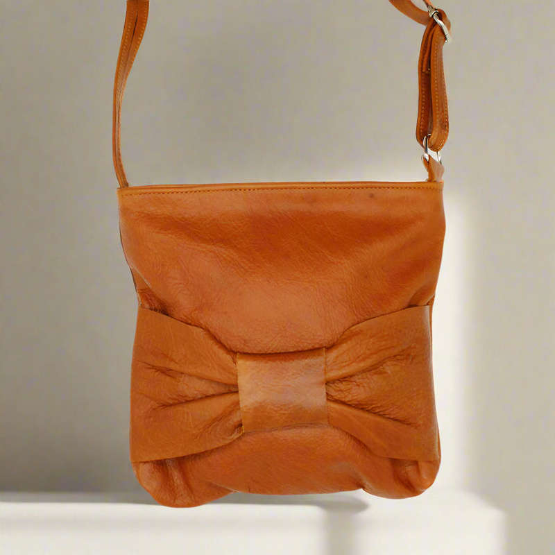 Bow Leather Sling Bag